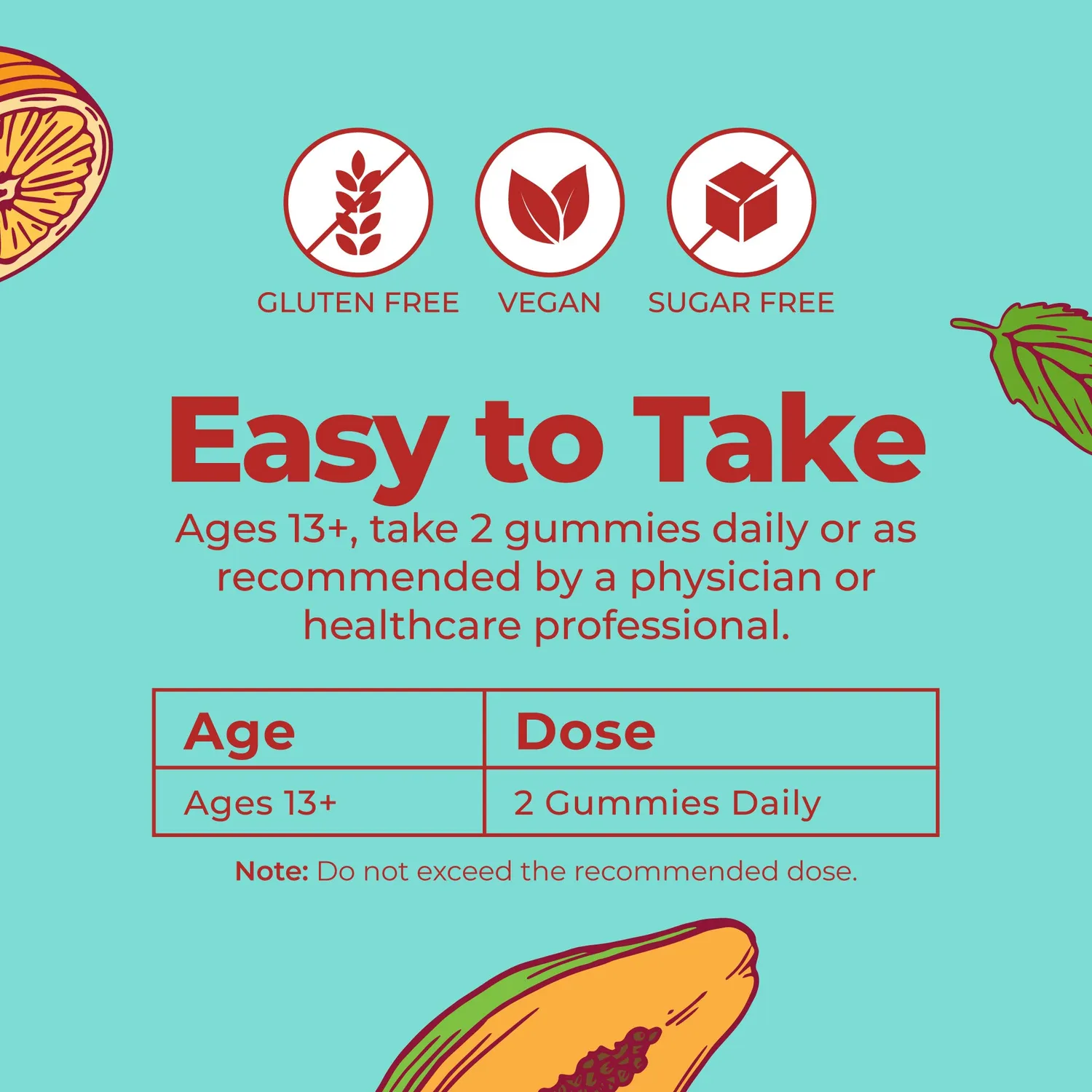 MaryRuth's Teen Multivitamin gummies tenåring sukkerfri