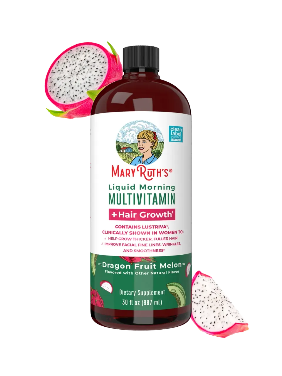 MaryRuth's Morning Multivitamin + Hair Growth flytende