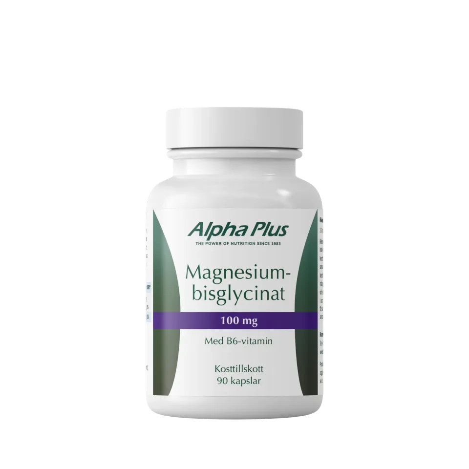 A+ Multivitamin magnesiumbisglycinat 100 mg 90 kapsler B6