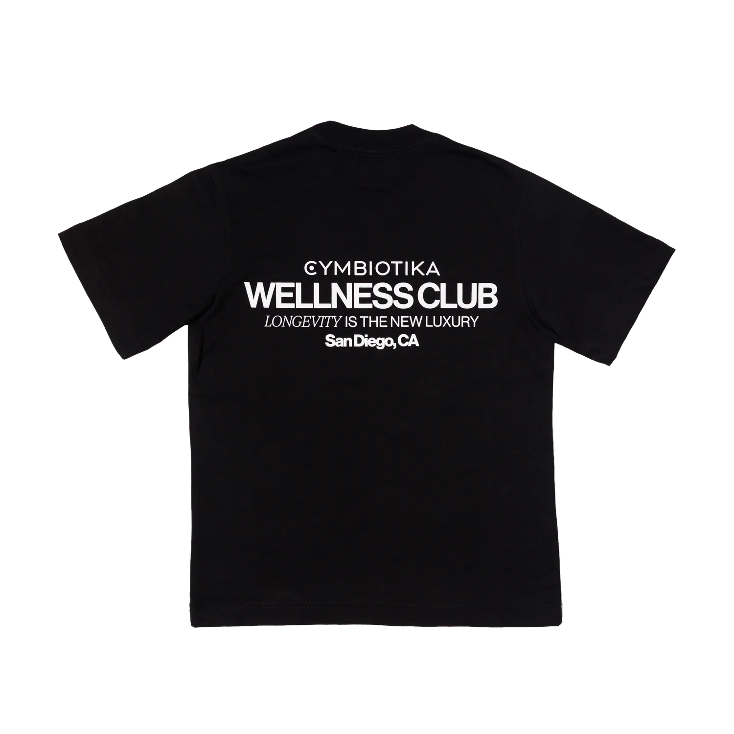 Cymbiotika Wellness Club Box Tee t-skjorte svart oversized