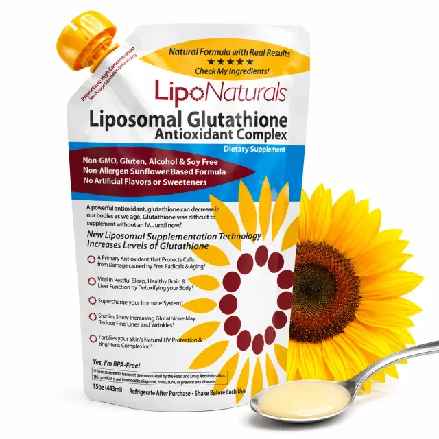 LipoNaturals Glutathione Complex flytende 15oz 30 doser C-vitamin