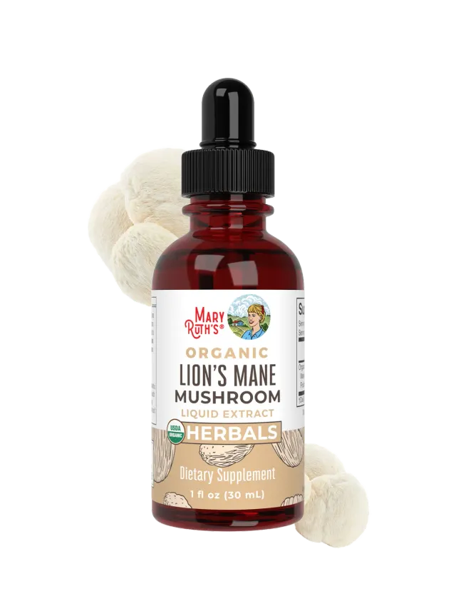 MaryRuth's Organic Lion's Mane Liquid Drops dråper hjernefokus