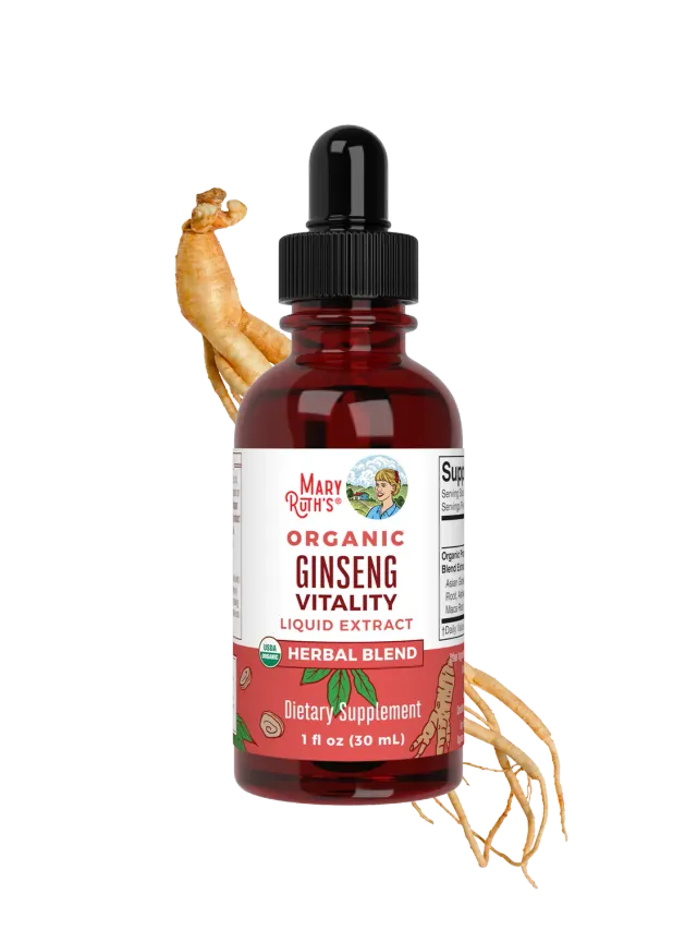MaryRuth's Ginseng Vitality urtedråper 30 doser adaptogen