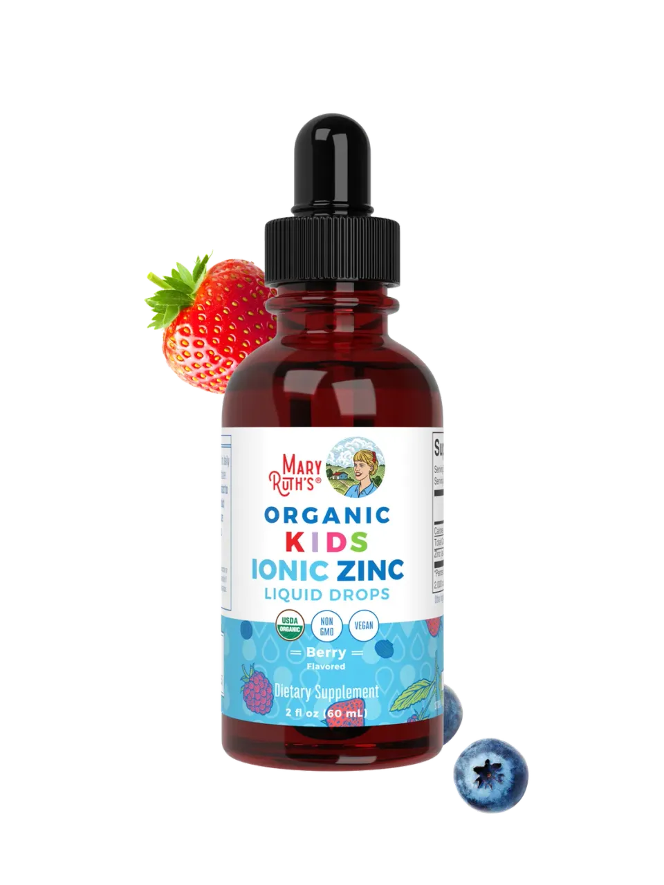 MaryRuth's Organic Kids Ionic Zinc dråper bær 30 doser