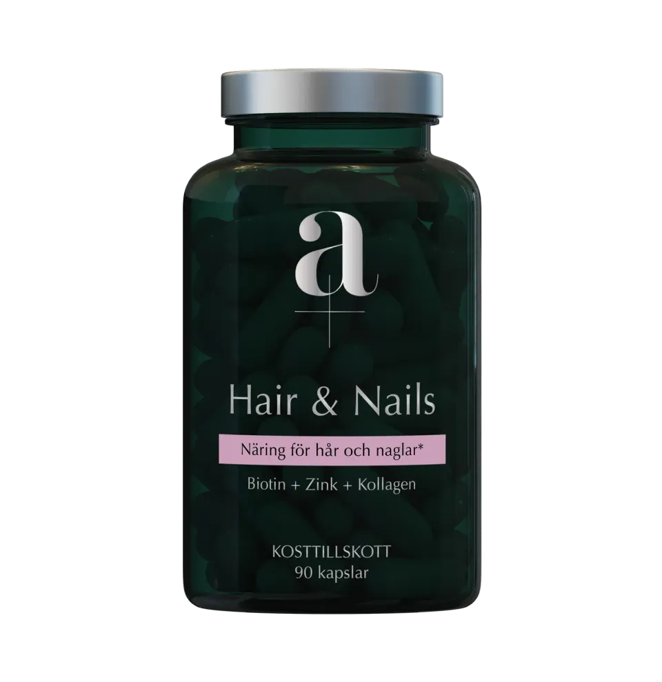 A+ Multivitamin Hair & Nails kapsler 90 stk biotin sink