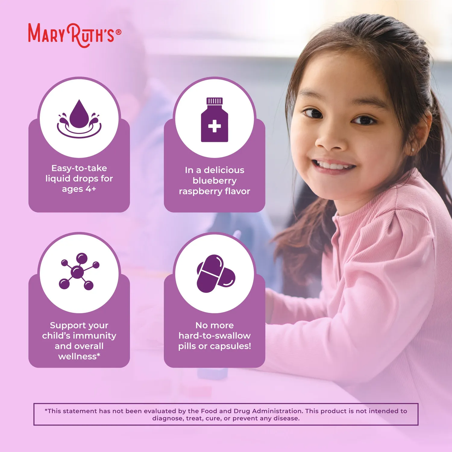 MaryRuth's Kids Elderberry dråper økologisk 60 doser