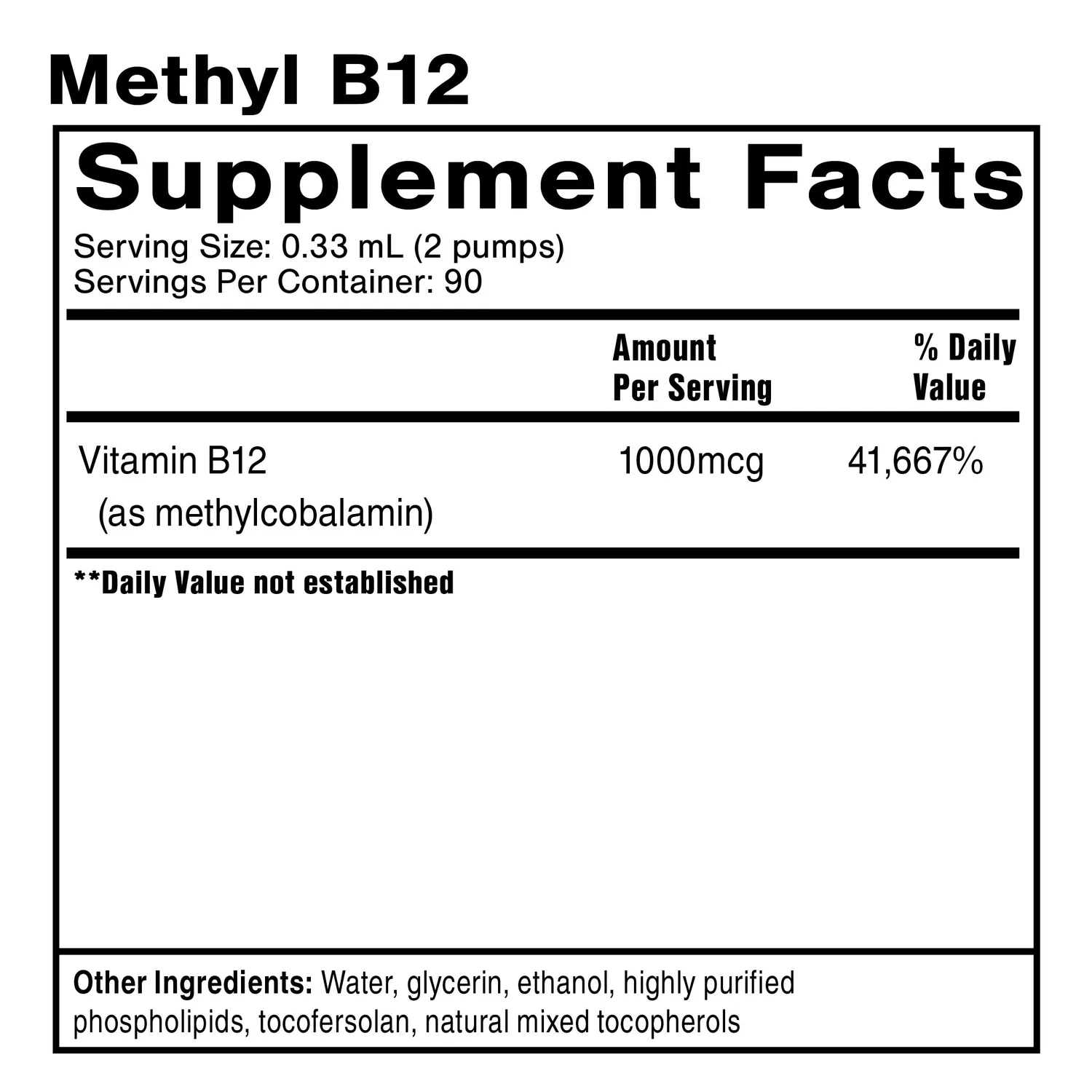 Quicksilver Methyl B-12 dråper 30 ml 1000 mcg metyl