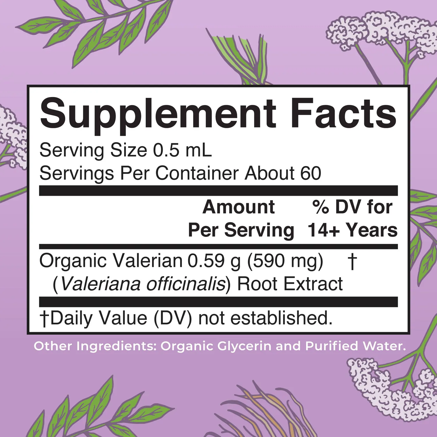 MaryRuth's Organic Valerian Root dråper vendelrot 60 doser