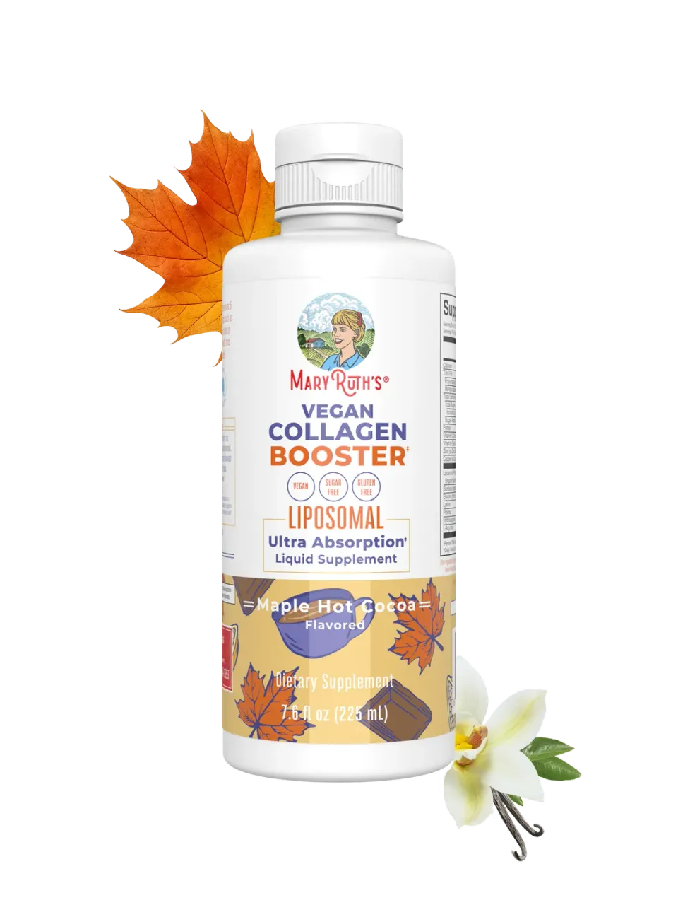 MaryRuth's Vegan Collagen Booster liposomal kakao hud