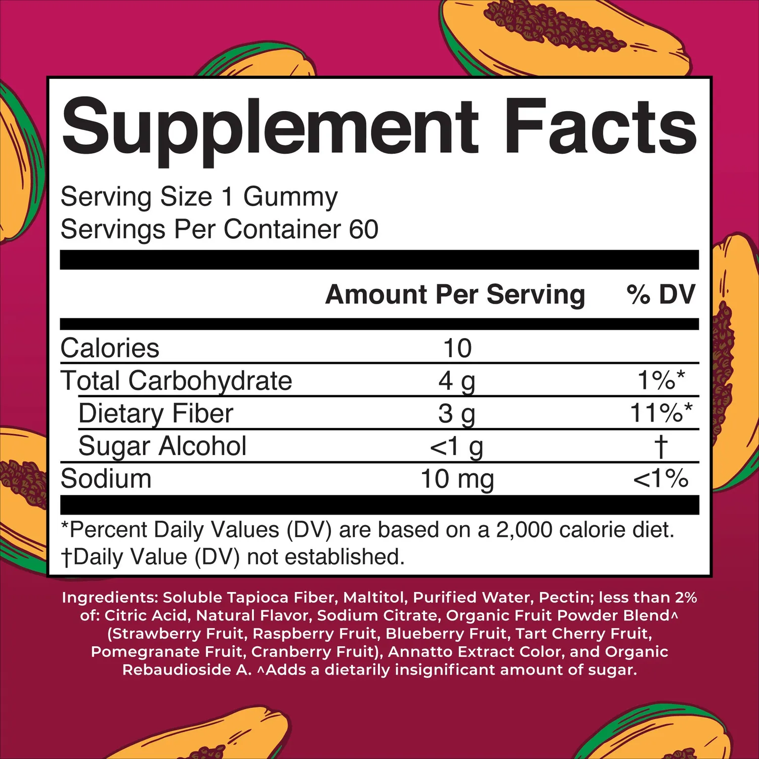 MaryRuth's Fiber Gummies fibergummi 60 stk sukkerfri