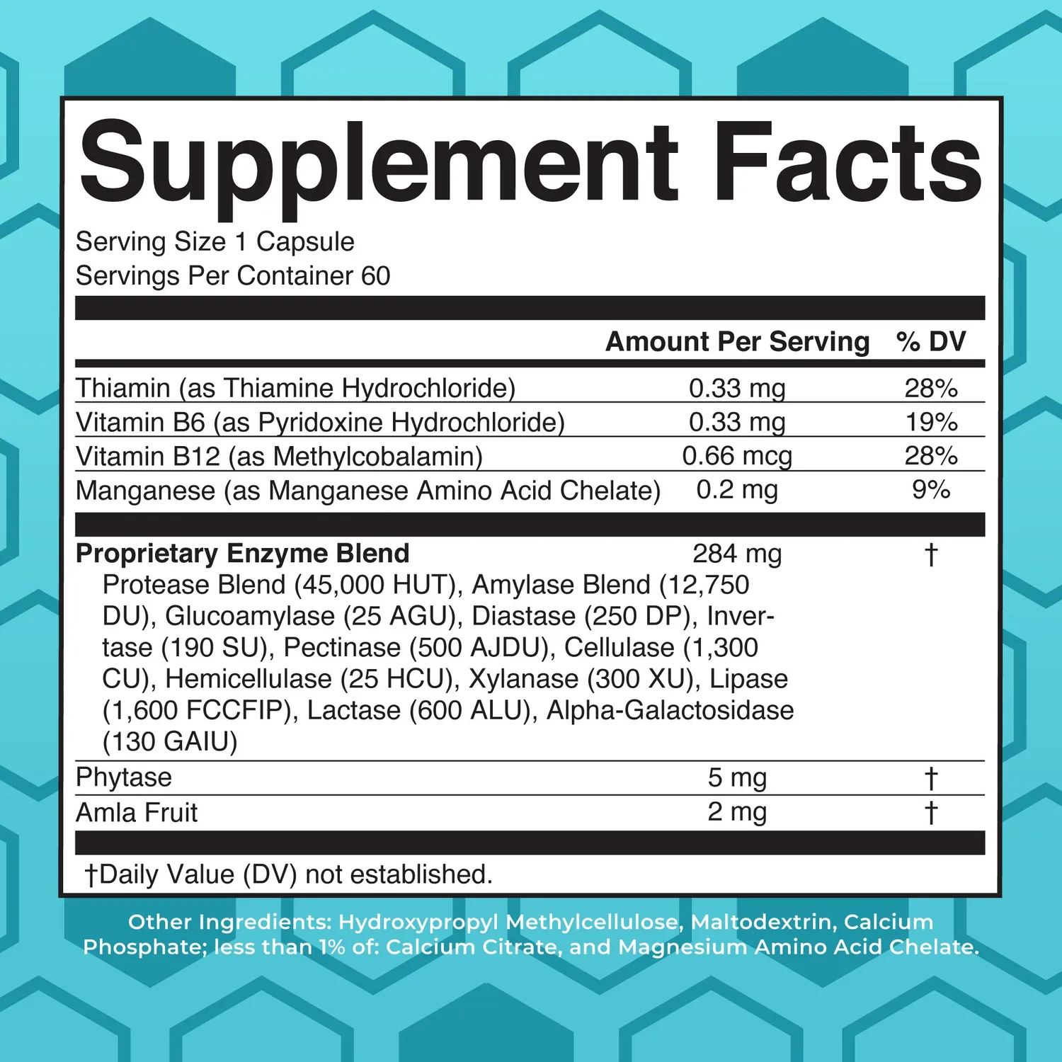 MaryRuth's Digestive Food Enzymes kapsler 60 stk enzymblanding