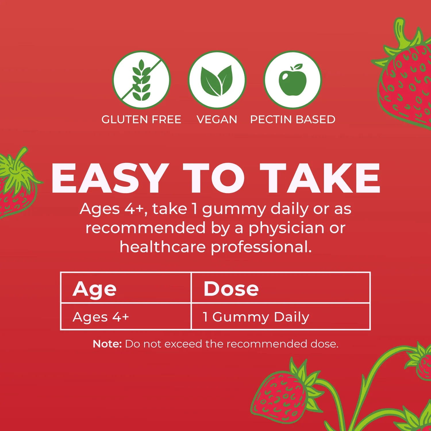 MaryRuth's D3 + B12 Gummies jordbær vingummi daglig