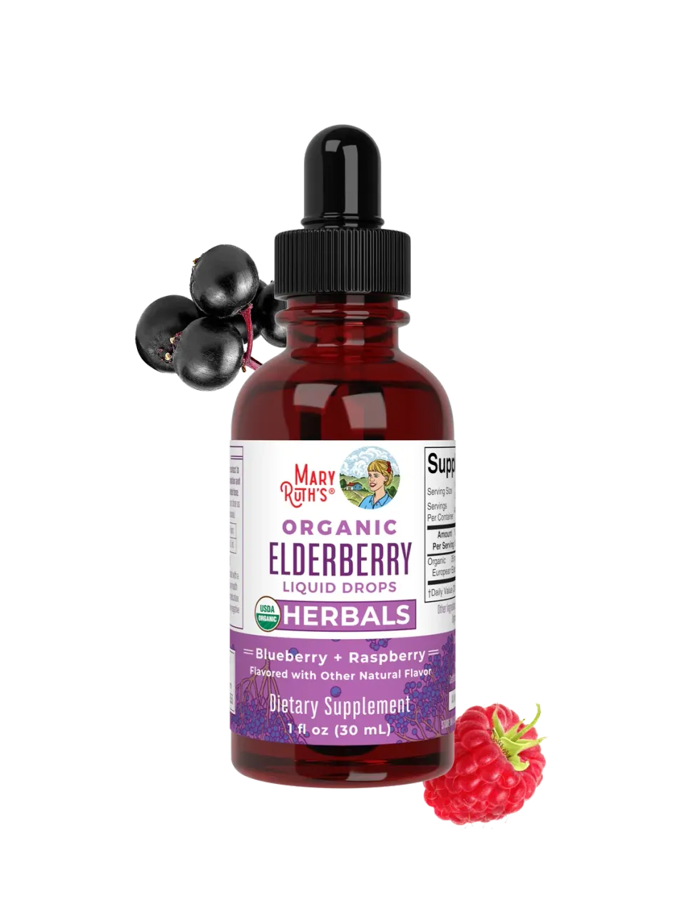 MaryRuth's Organic Elderberry hyllebær dråper immun