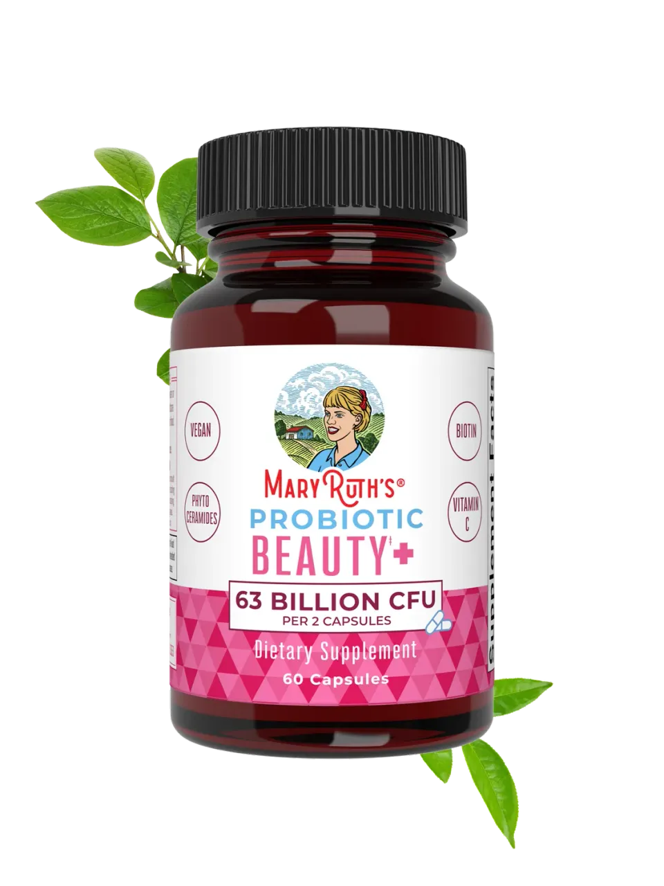 MaryRuth's Probiotic Beauty+ kapsler 60 stk probiotika hud