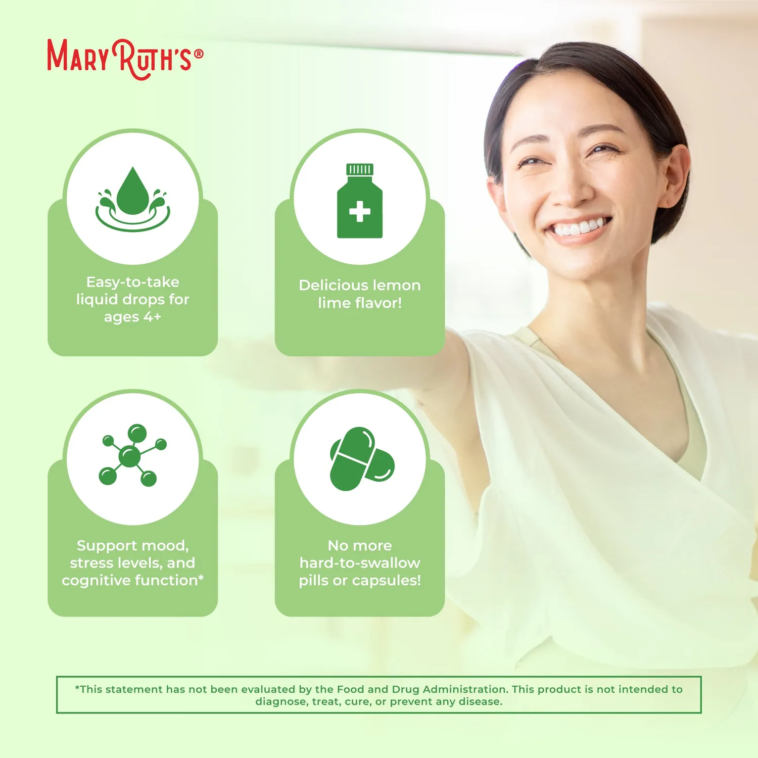 MaryRuth's L-Theanine Liquid Drops sitron-lime 30 doser