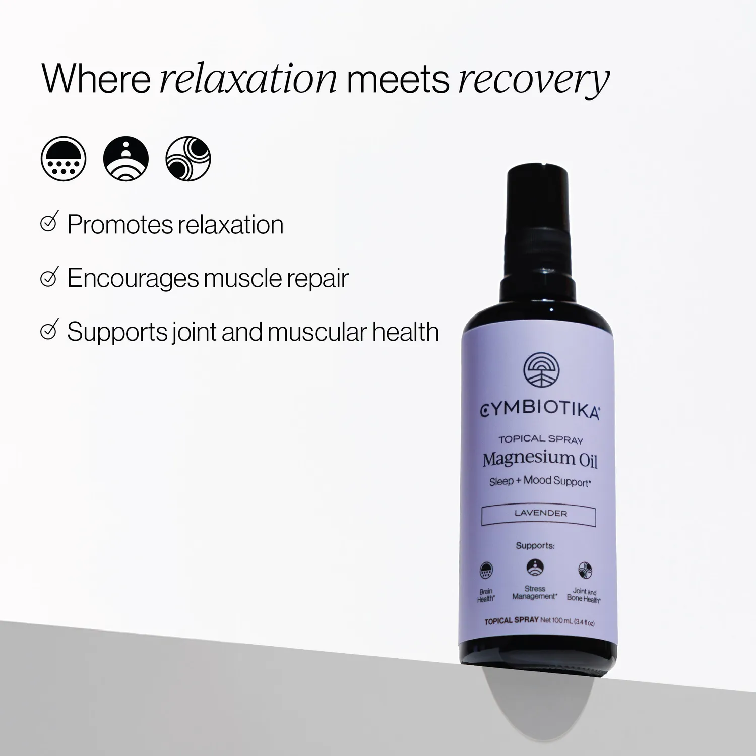 Cymbiotika Topical Magnesium Oil magnesiumolje lavendel