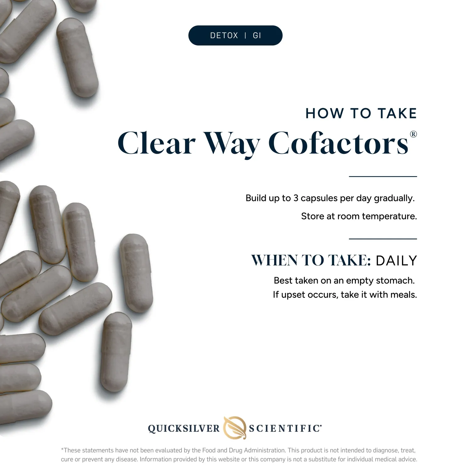 Quicksilver Clear Way Cofactors kapsler 75 stk