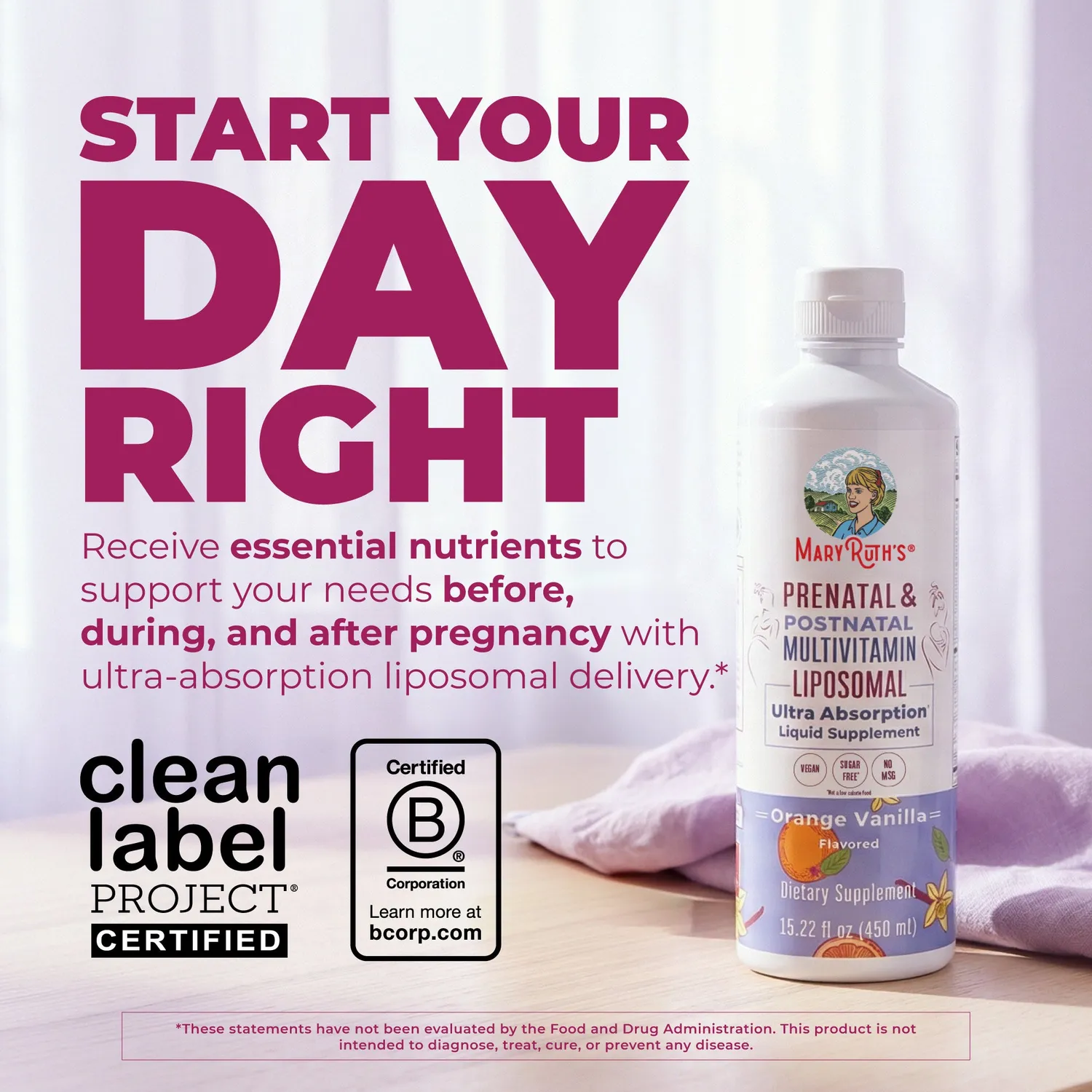 MaryRuth's Prenatal Postnatal liposomal multivitamin