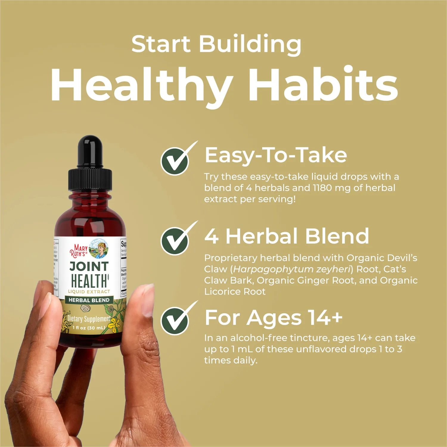 MaryRuth's Joint Health Liquid Drops dråper 30 ml urter