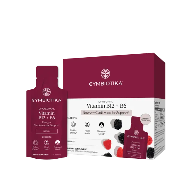 Cymbiotika Liposomal B12+B6 tilskudd liposomal energi