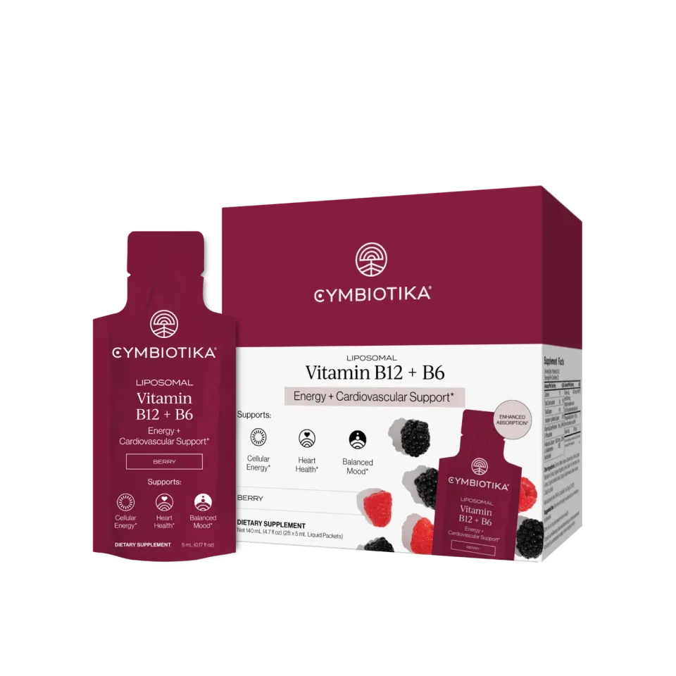 Cymbiotika Liposomal B12+B6 tilskudd liposomal energi