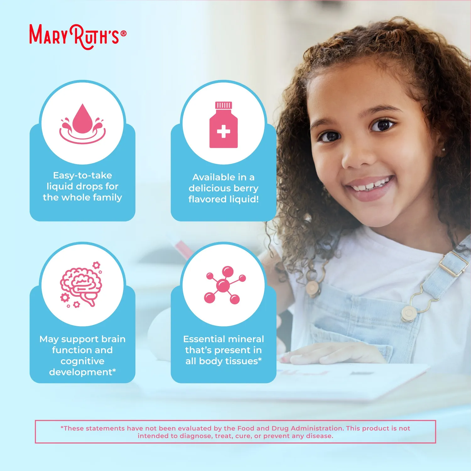 MaryRuth's Organic Kids Ionic Zinc dråper bær 30 doser