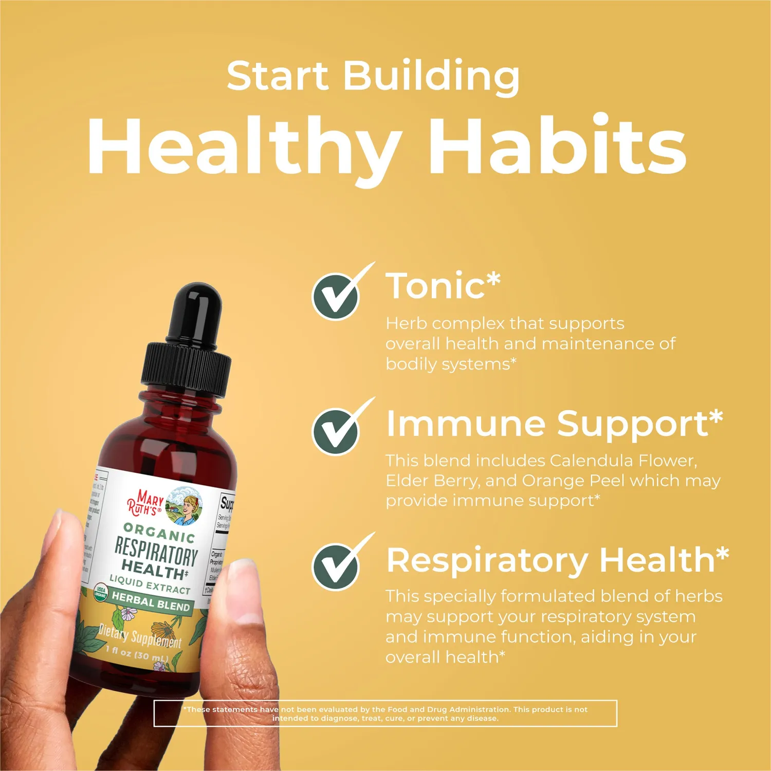 MaryRuth's Organic Respiratory Health Herbal Blend dråper 30 doser