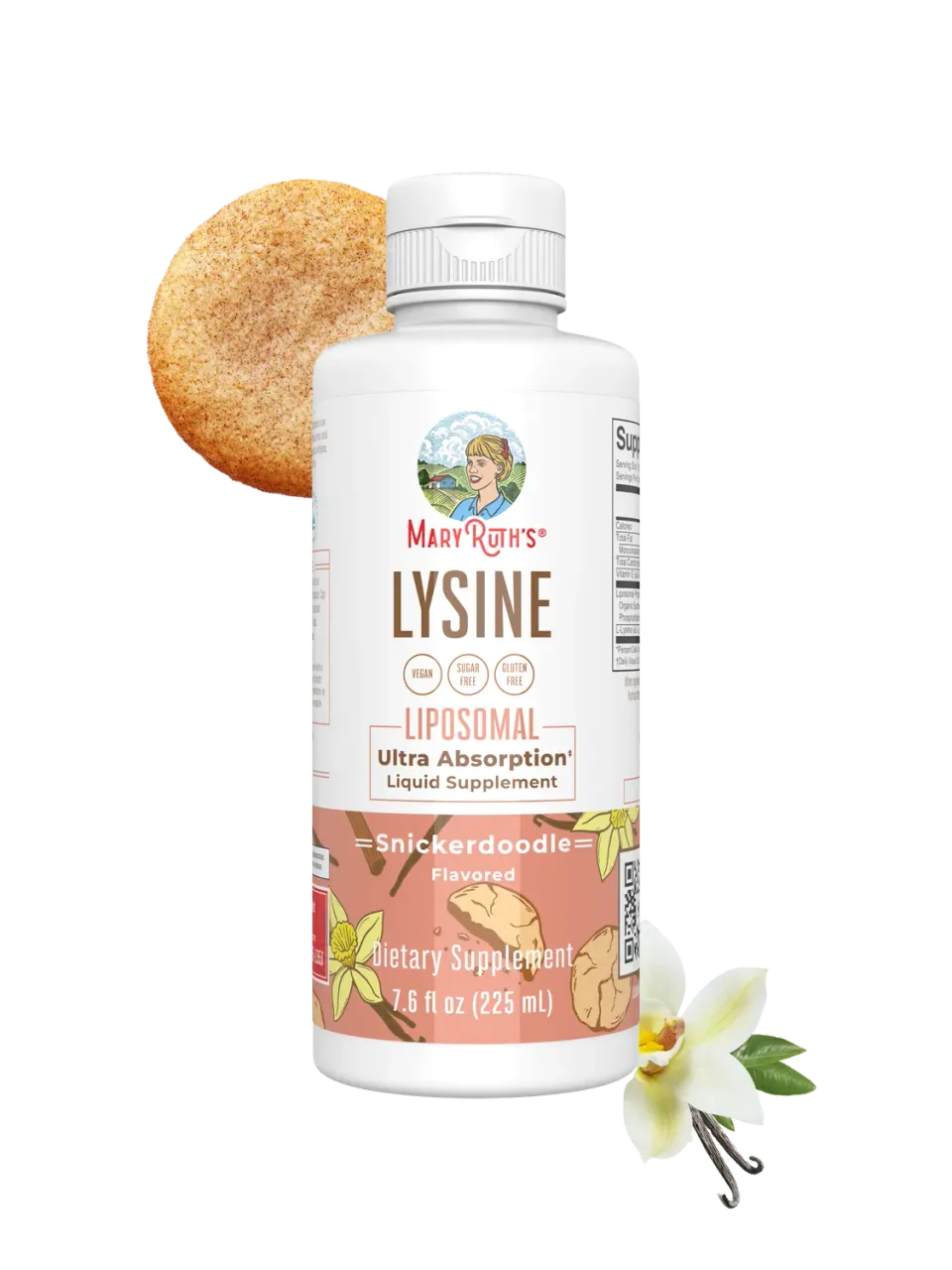MaryRuth's Lysine Liposomal flytende lysin snickerdoodle 500 mg