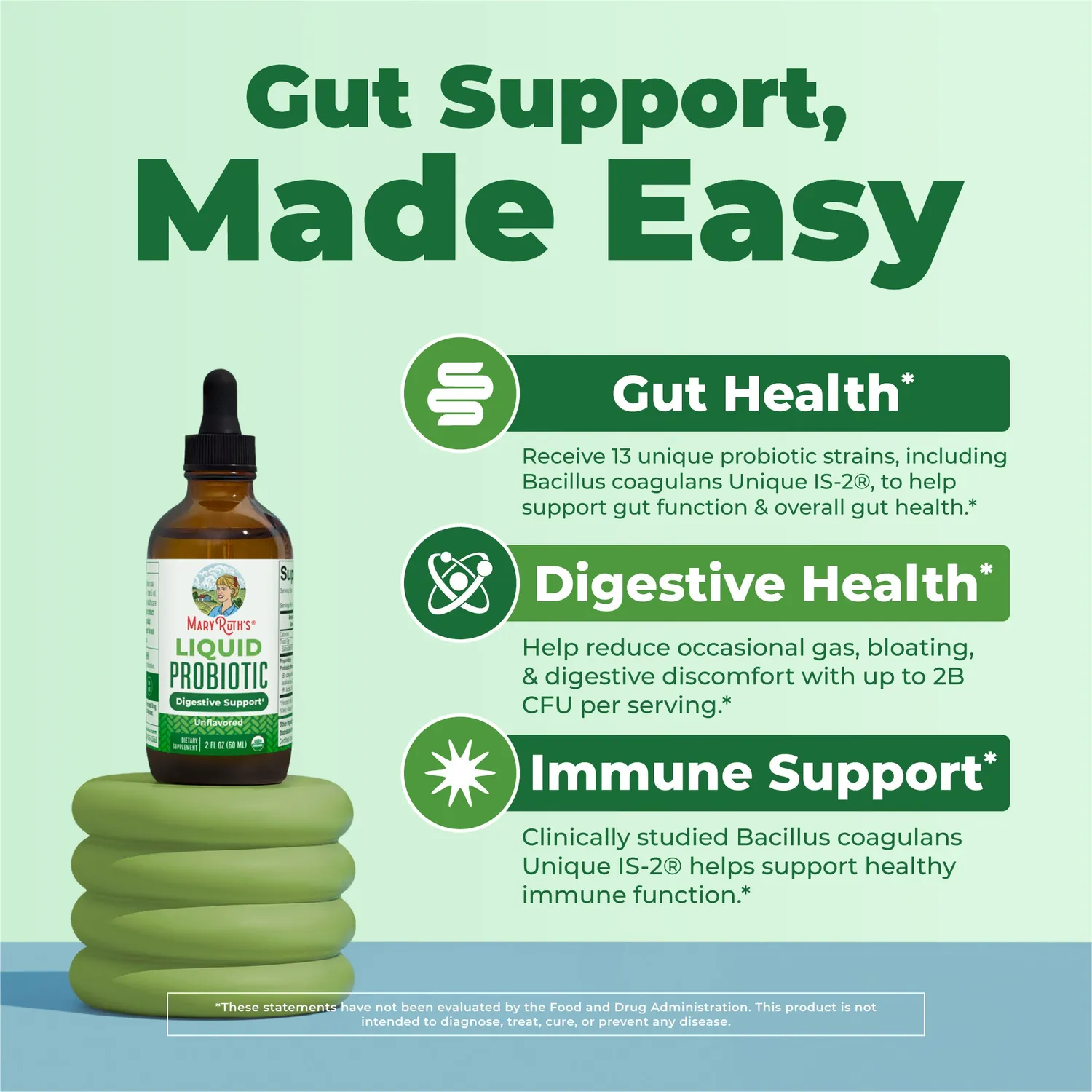 MaryRuth's Organic Liquid Probiotic væske reise 13 stammer