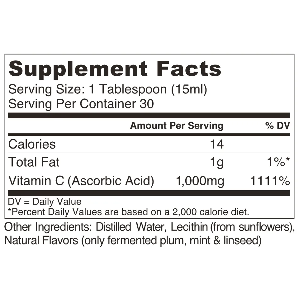 LipoNaturals Liposomal Vitamin C flytende 15oz 30 doser solsikke