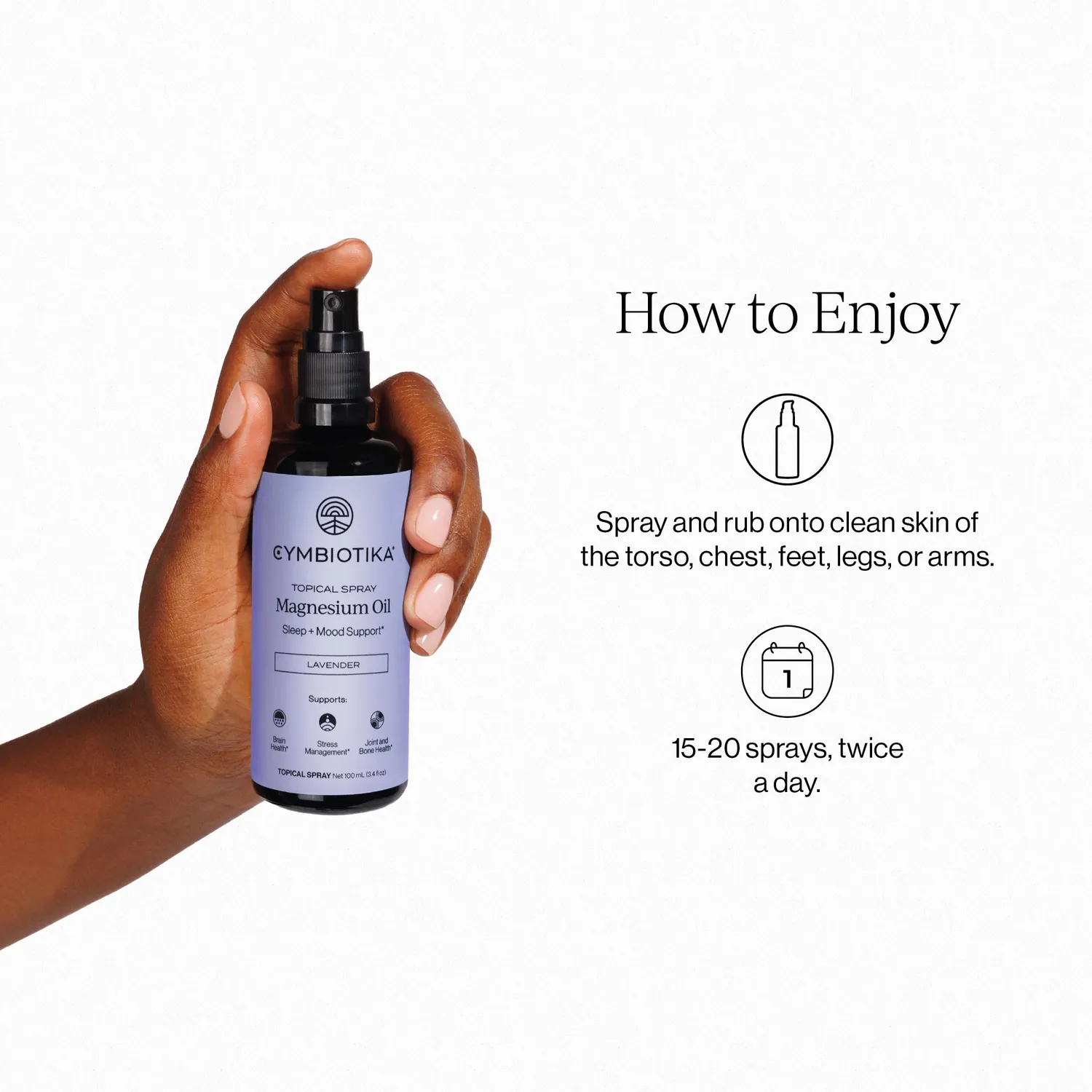 Cymbiotika Topical Magnesium Oil magnesiumolje lavendel