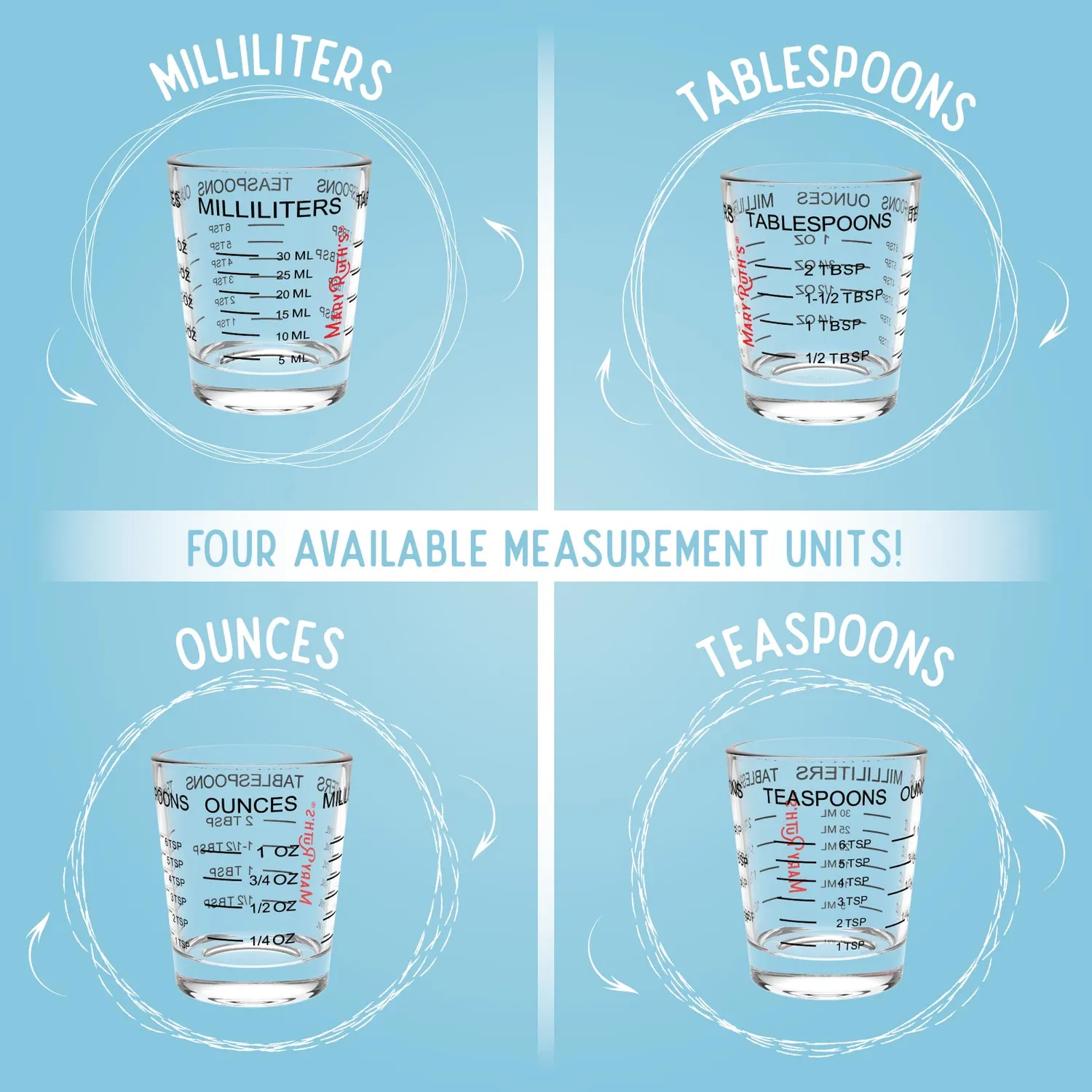 MaryRuth's Measuring Shot Glass målebeger 30 ml