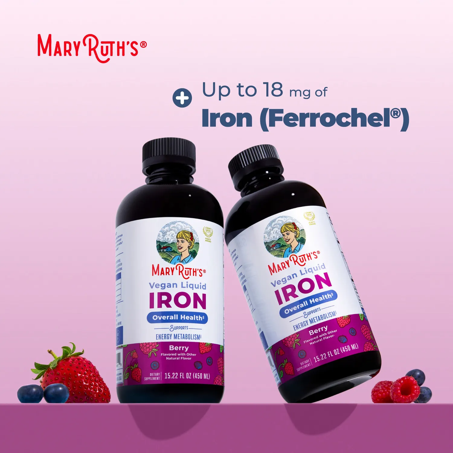 MaryRuth's Liquid Iron flytende jern 30 doser bisglysinat