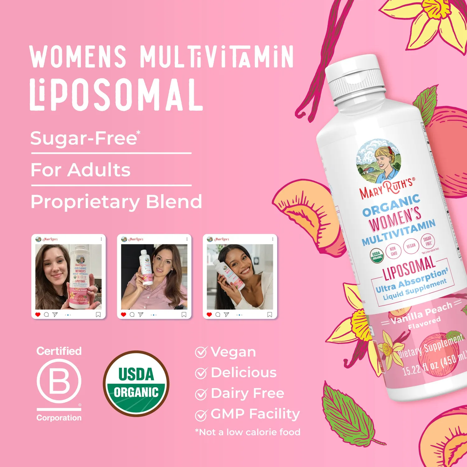 MaryRuth's Women Multivitamin liposomal kvinner 30 doser