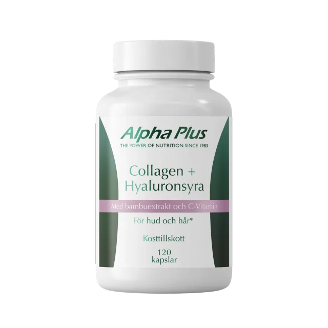 Alpha Plus Collagen Hyaluronsyra kapsler 120 stk marin