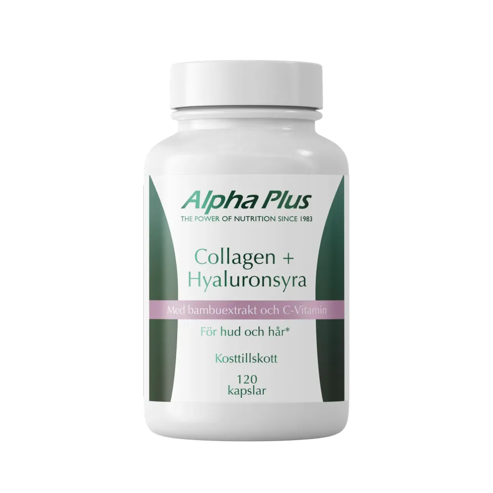 Alpha Plus Collagen Hyaluronsyra kapsler 120 stk marin