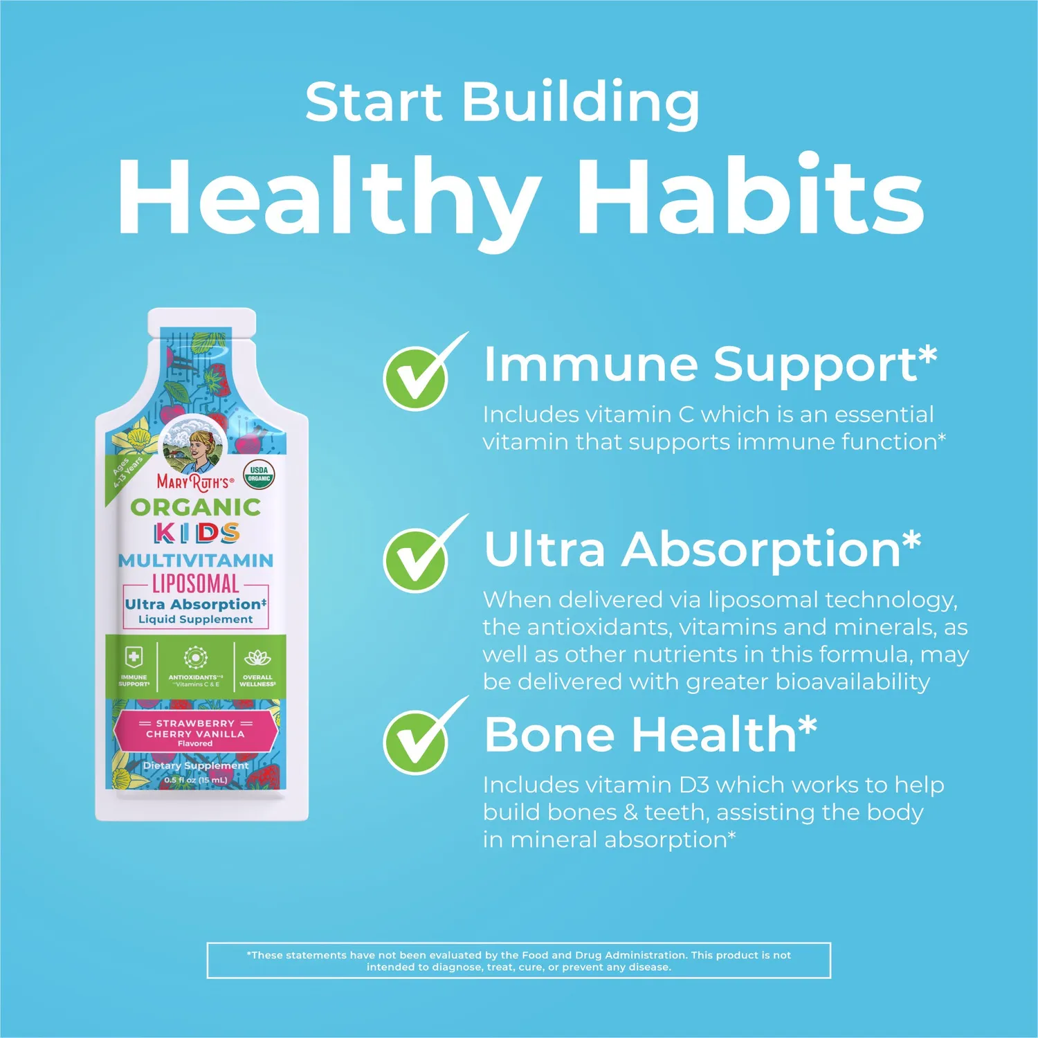MaryRuth's Kids Multivitamin liposomal poser 14 stk