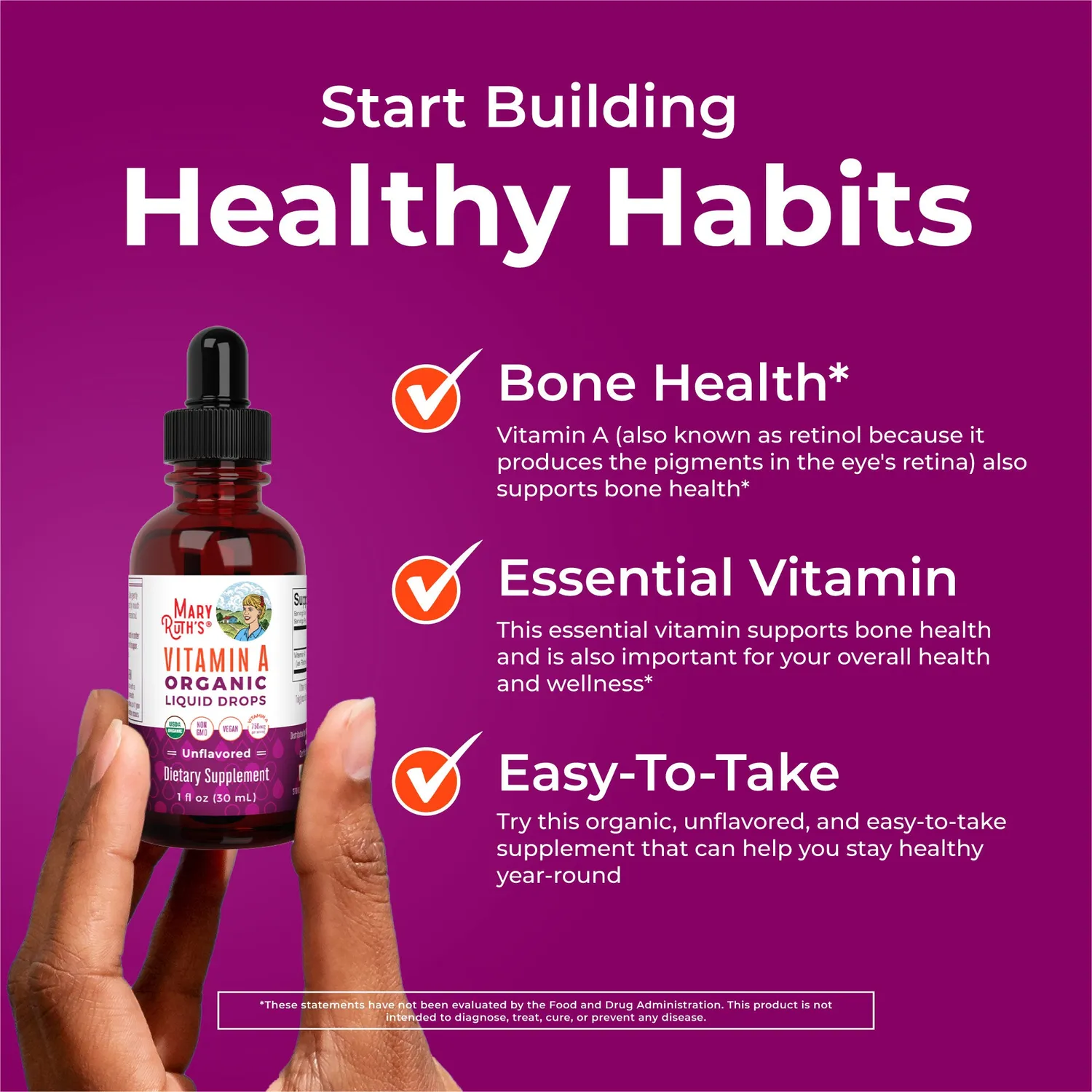 MaryRuth's Vitamin A Organic Liquid Drops dråper 90 doser