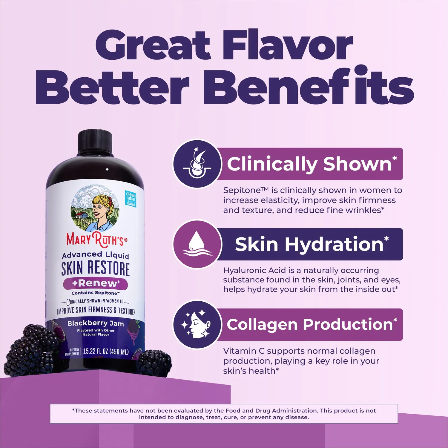 MaryRuth's Advanced Liquid Skin Restore flytende bjørnebær