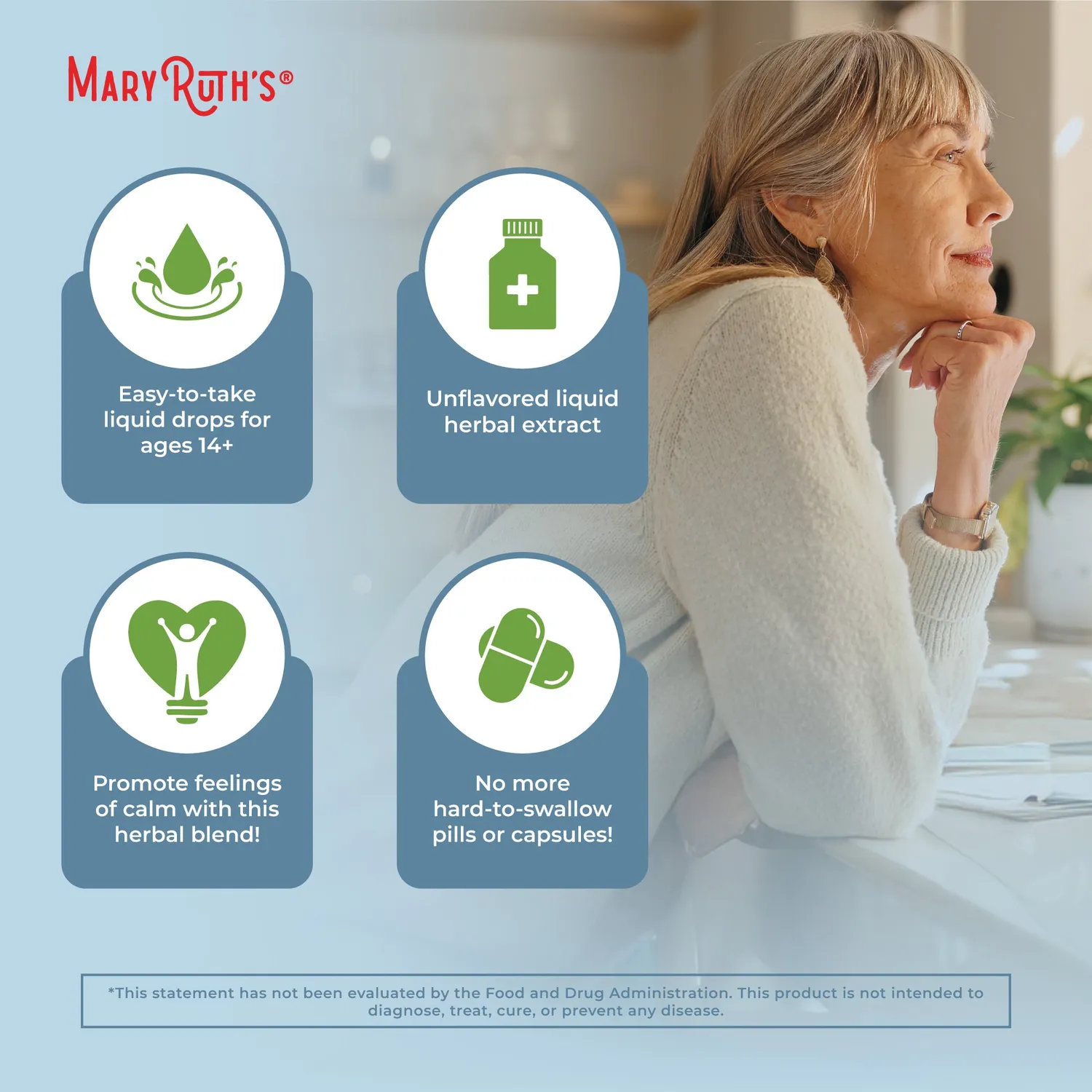 MaryRuth's Organic Calming Kava dråper 30 doser ro