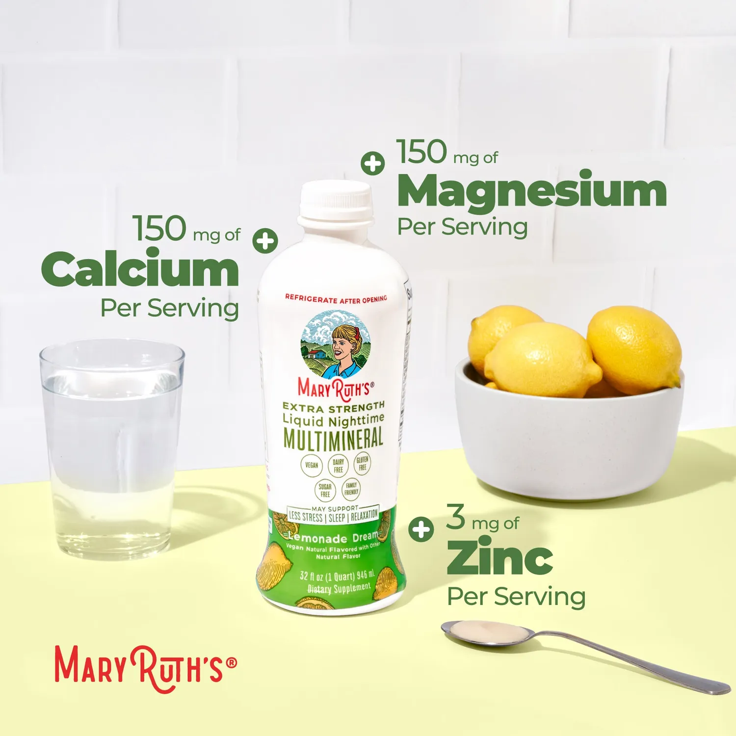 MaryRuth's Nighttime Multimineral flytende ekstra sterk