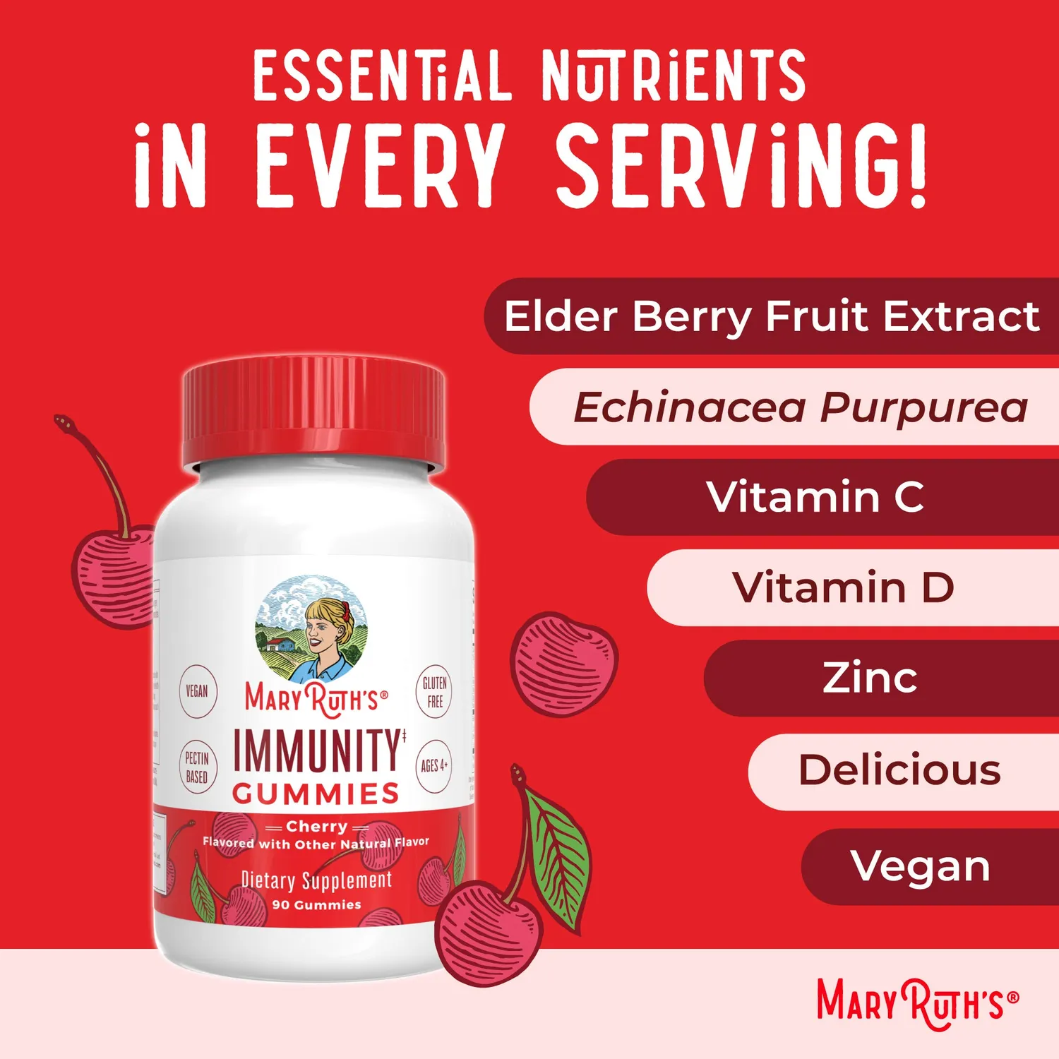 MaryRuth's Immunity gummies med C-vitamin og sink