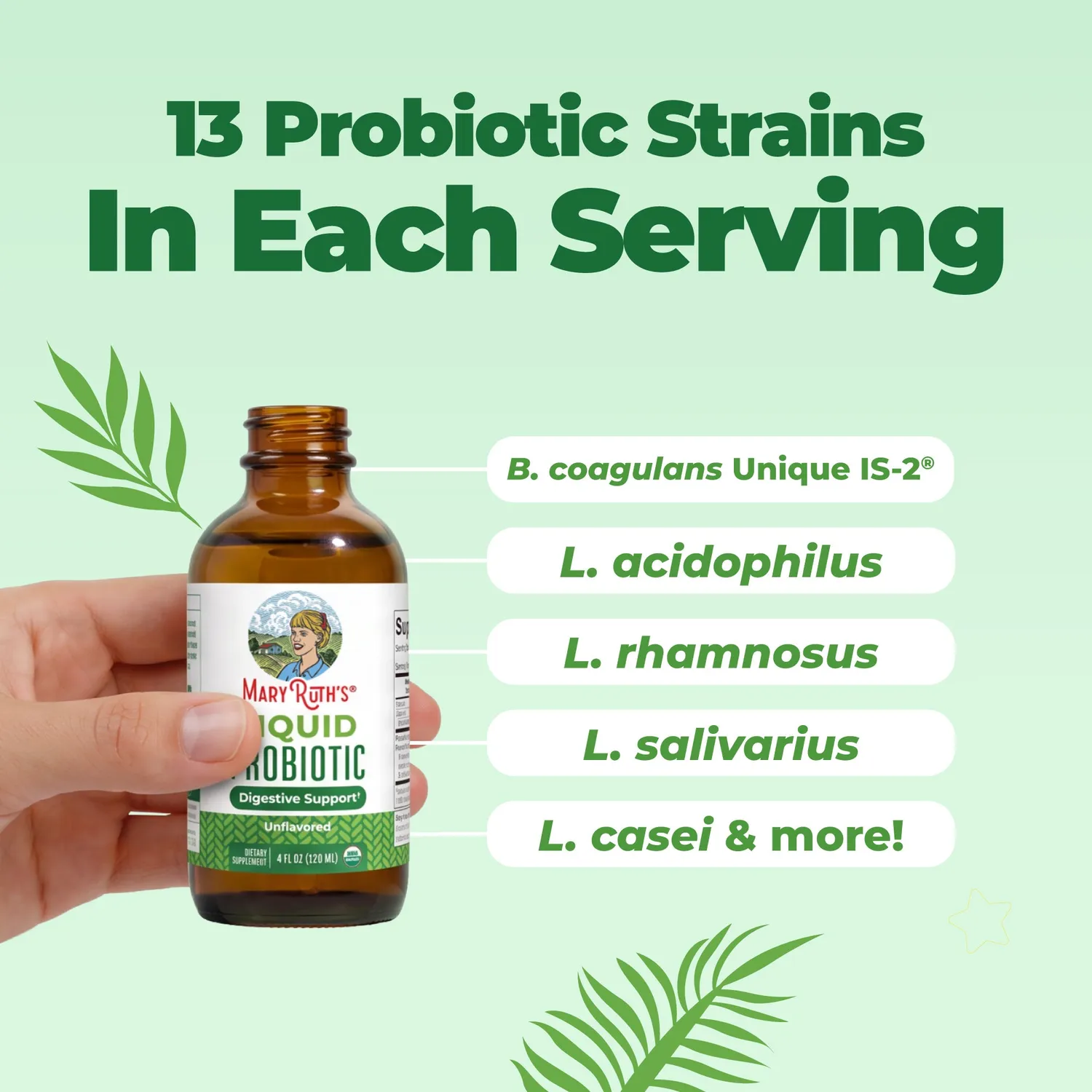 MaryRuth's Organic Liquid Probiotic dråper 13 stammer