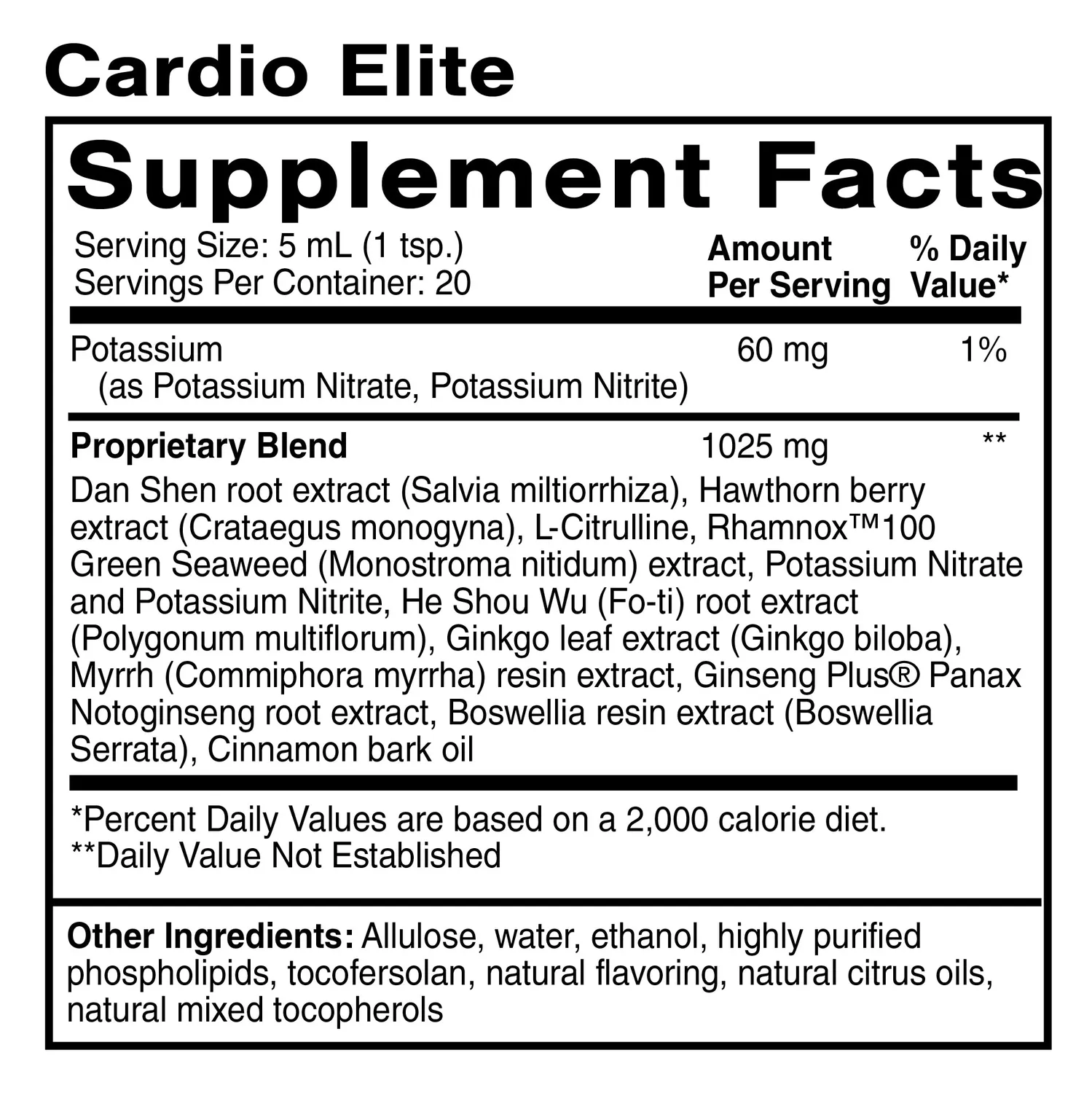 Quicksilver Scientific Cardio Elite kosttilskudd 100 ml sirkulasjon