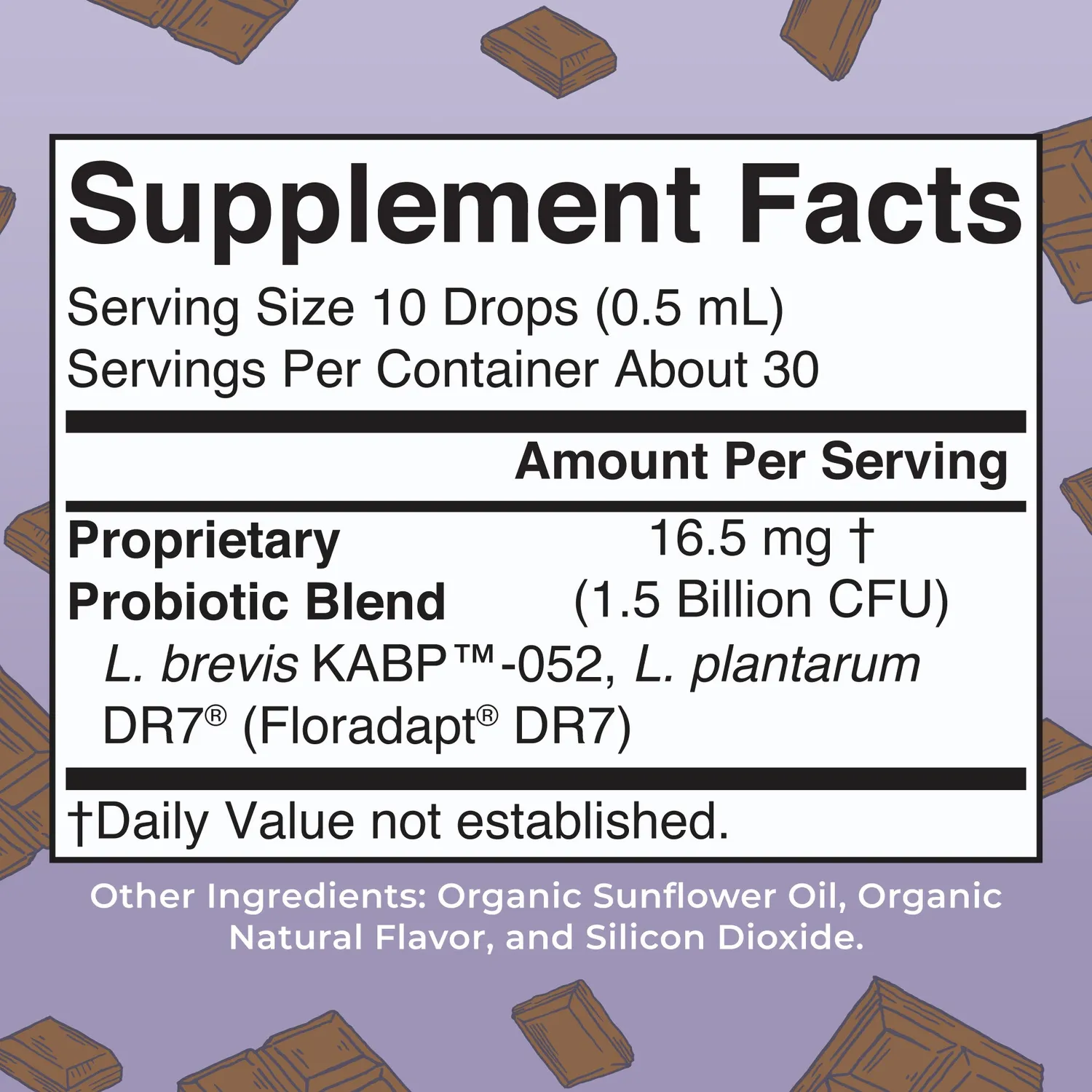 MaryRuth's Women's Precision Probiotika dråper sjokolade stress