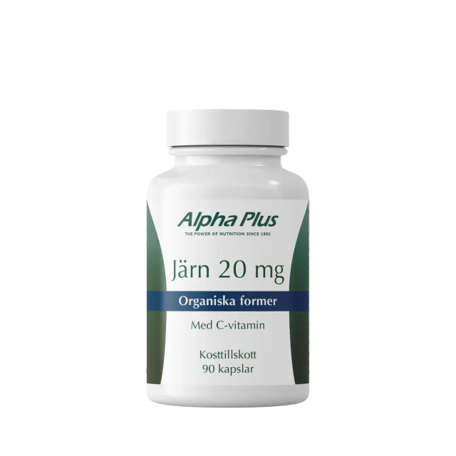 A+ Jern 20 mg kapsler 90 stk med vitamin C