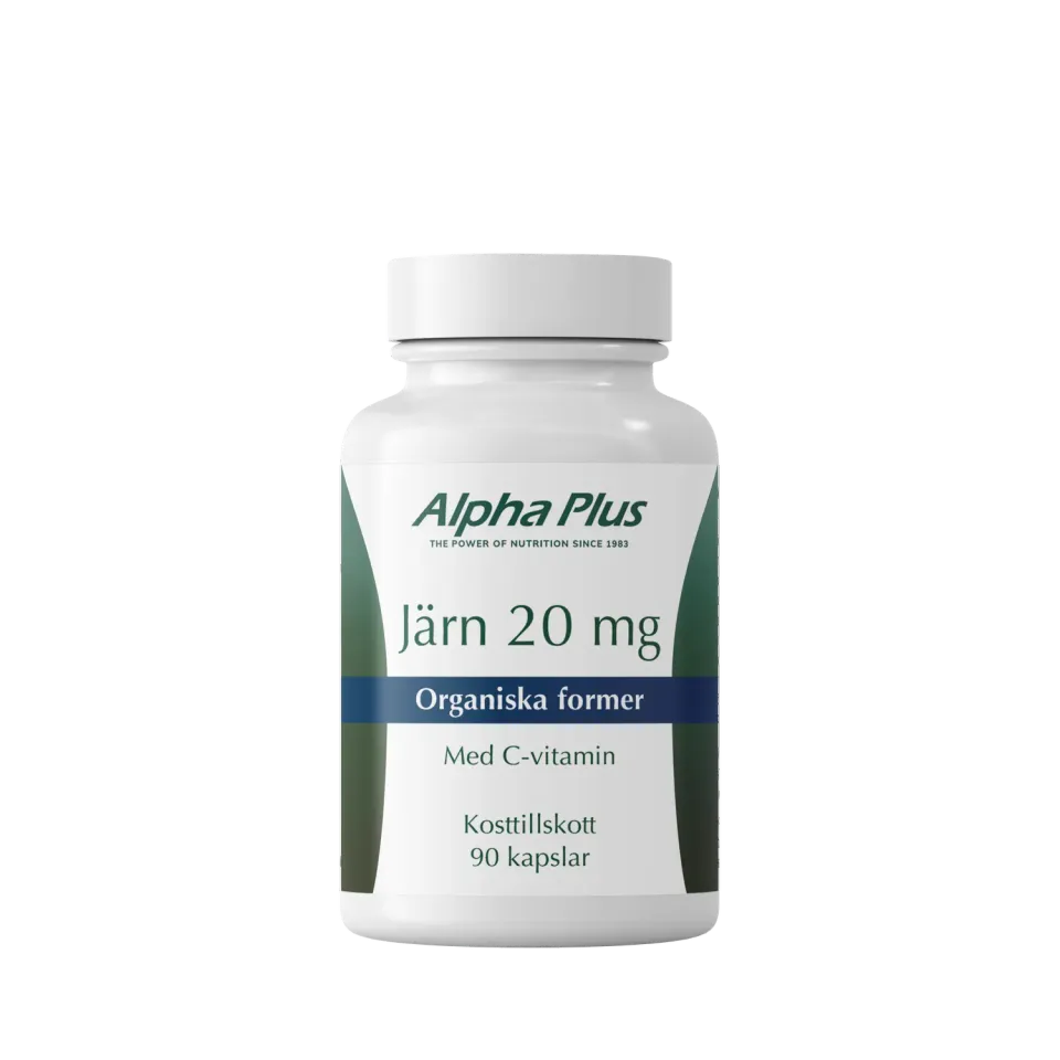 A+ Jern 20 mg kapsler 90 stk med vitamin C