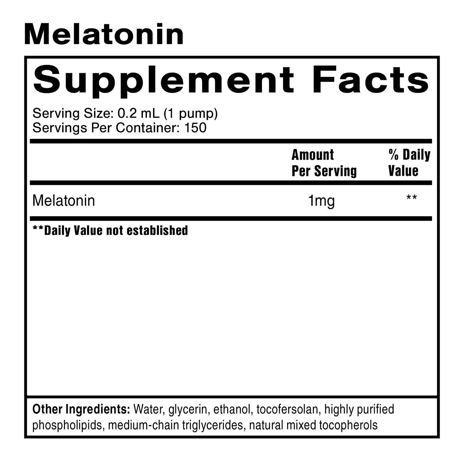 Quicksilver Melatonin flytende 1 mg 30 ml liposomal