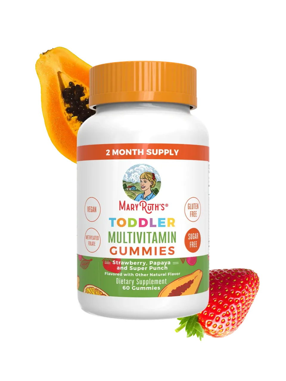 MaryRuth's Toddler Multivitamin gummies sukkerfri 1 per dag