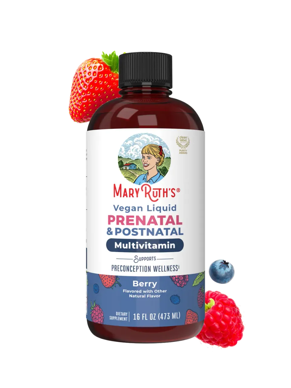MaryRuth's Prenatal flytende multivitamin bær folat